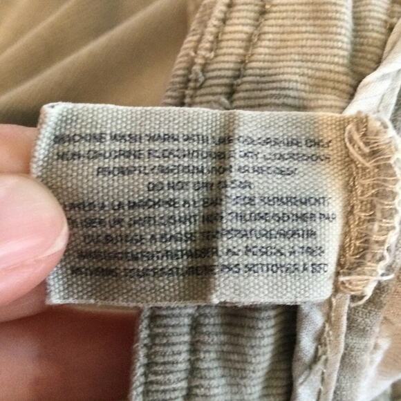 Anthropologie Daughters of the Liberation Corduroy Cargo Wide Leg Pants 2 Beige - Picture 10 of 11